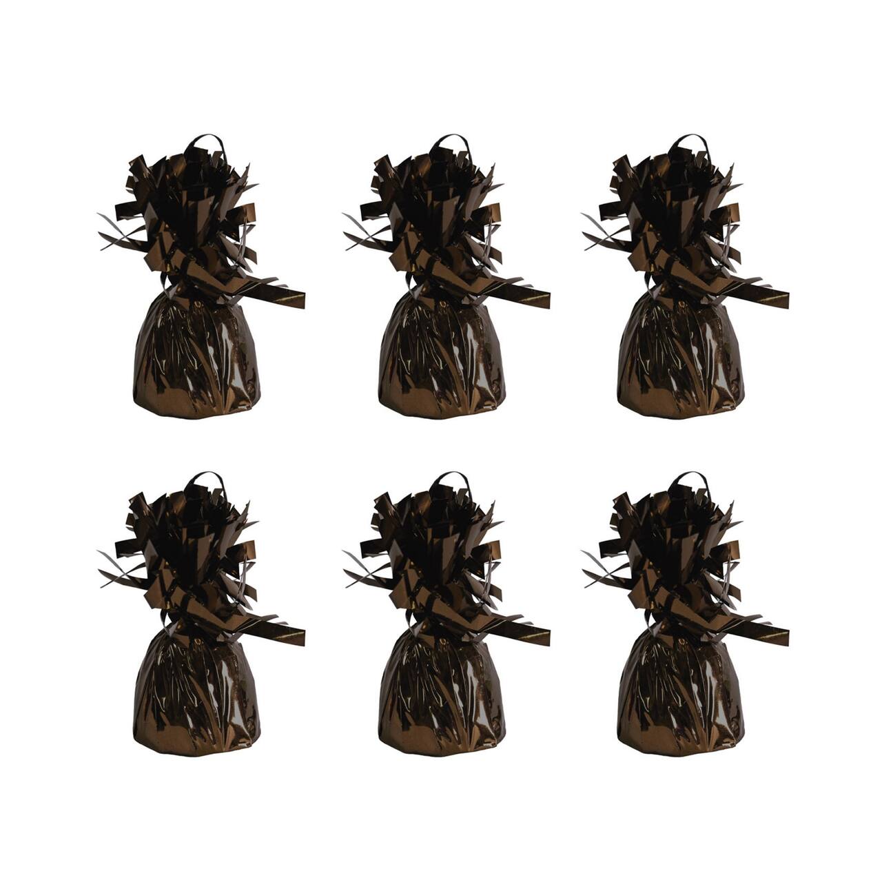 Beistle 6oz. Brown Metallic Wrapped Balloon Weights, 6ct.